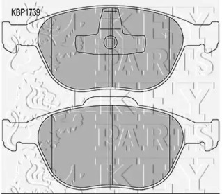 KEY PARTS kbp1739 -  Комплект тормозных колодок, дисковый тормоз